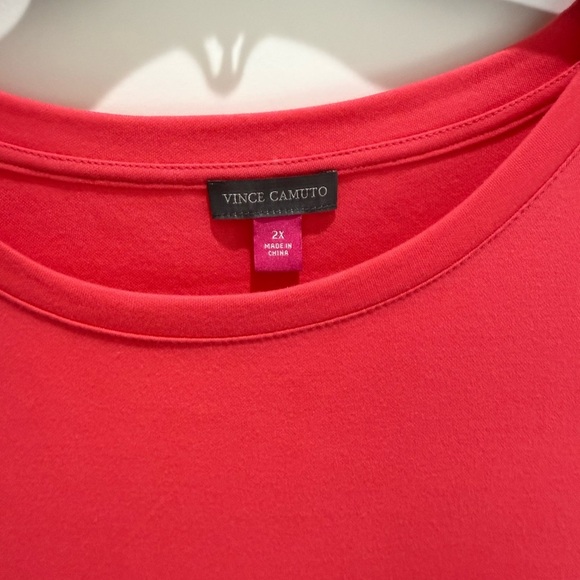 Vince Camuto Vibrant Pink Short Sleeve Tee - Picture 3 of 3